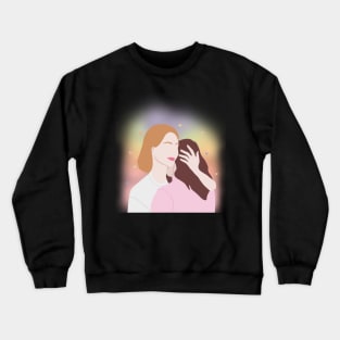 wlw lesbian lgbt queer pride aura Crewneck Sweatshirt